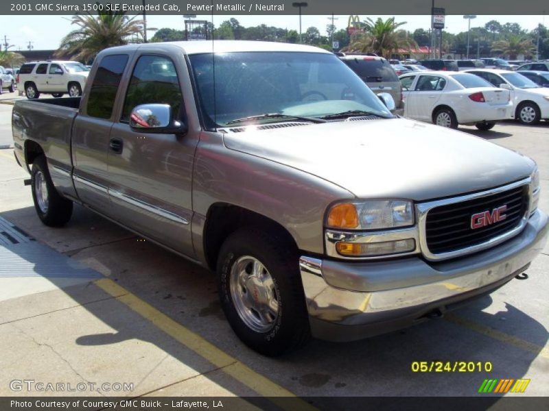 Pewter Metallic / Neutral 2001 GMC Sierra 1500 SLE Extended Cab