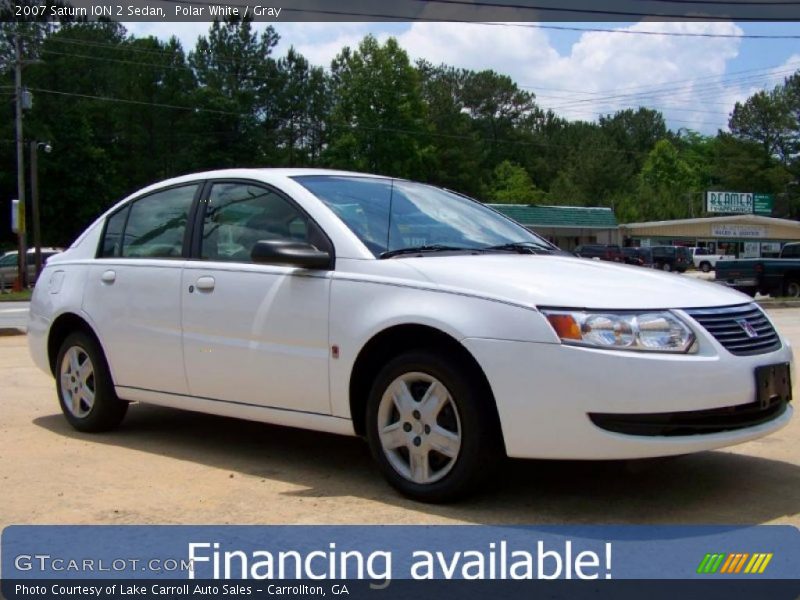 Polar White / Gray 2007 Saturn ION 2 Sedan