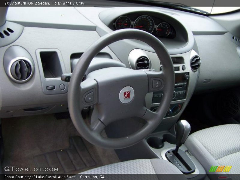 Polar White / Gray 2007 Saturn ION 2 Sedan