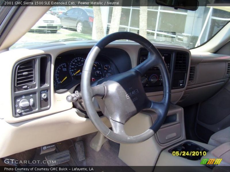Pewter Metallic / Neutral 2001 GMC Sierra 1500 SLE Extended Cab
