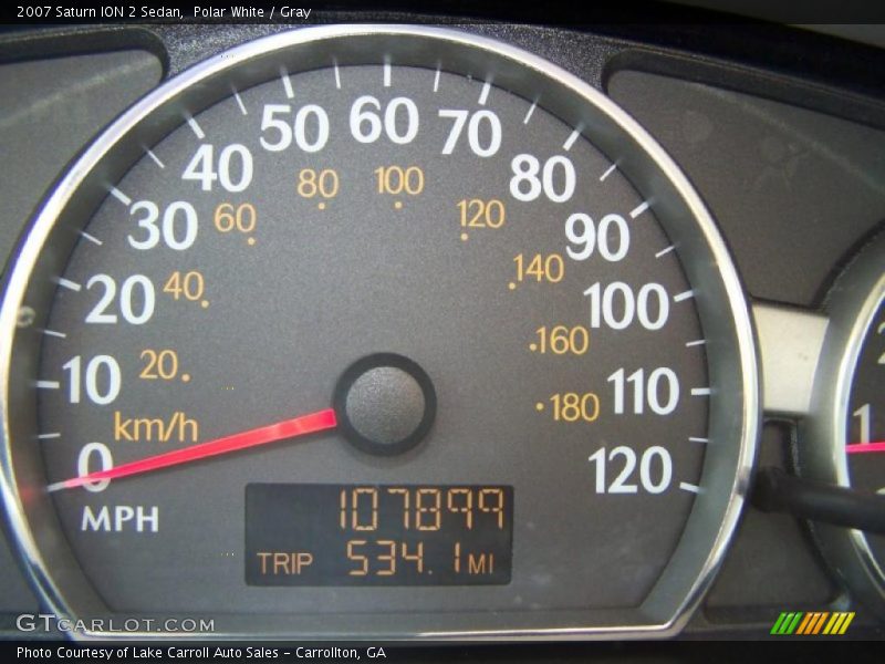 Polar White / Gray 2007 Saturn ION 2 Sedan