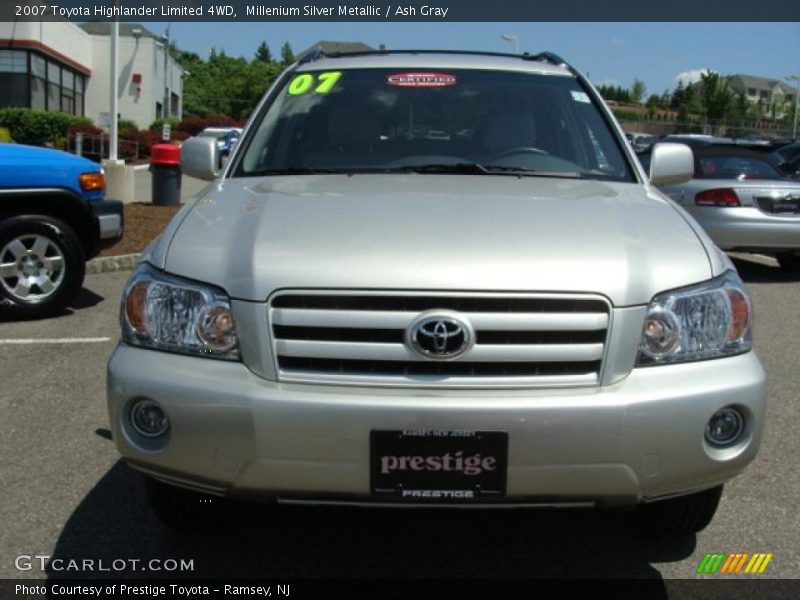 Millenium Silver Metallic / Ash Gray 2007 Toyota Highlander Limited 4WD