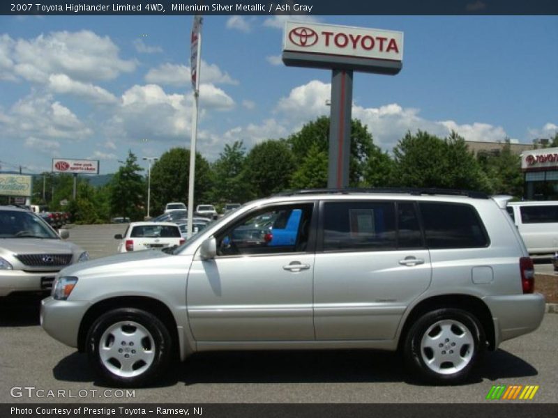 Millenium Silver Metallic / Ash Gray 2007 Toyota Highlander Limited 4WD