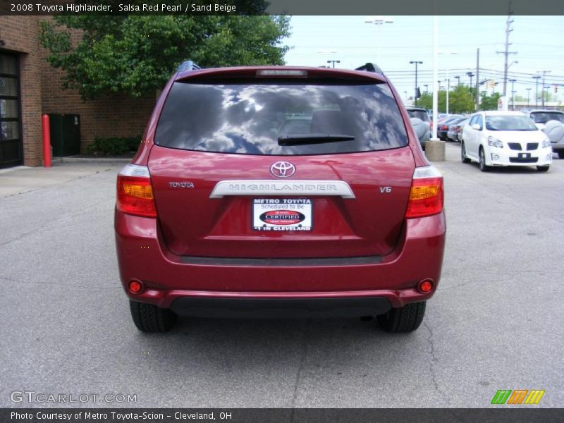 Salsa Red Pearl / Sand Beige 2008 Toyota Highlander