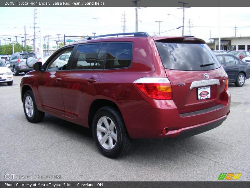 Salsa Red Pearl / Sand Beige 2008 Toyota Highlander
