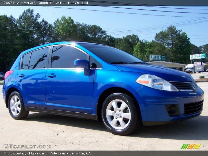 Sapphire Blue Metallic / Charcoal 2007 Nissan Versa S
