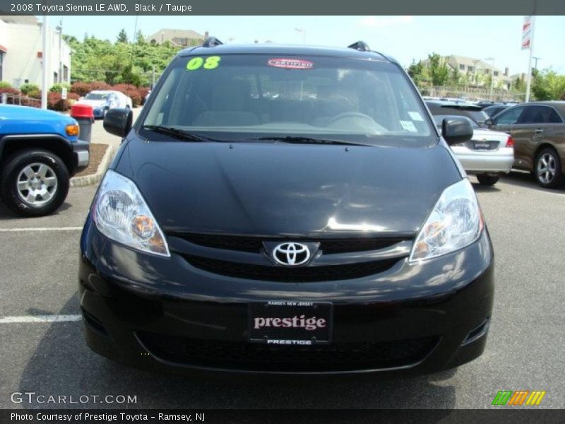 Black / Taupe 2008 Toyota Sienna LE AWD