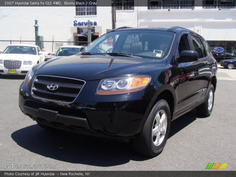 Ebony Black / Gray 2007 Hyundai Santa Fe GLS 4WD