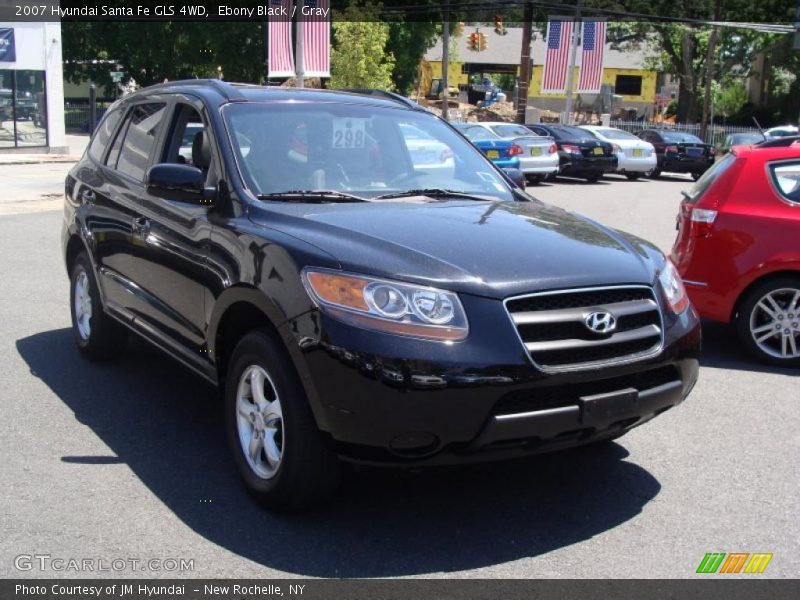 Ebony Black / Gray 2007 Hyundai Santa Fe GLS 4WD