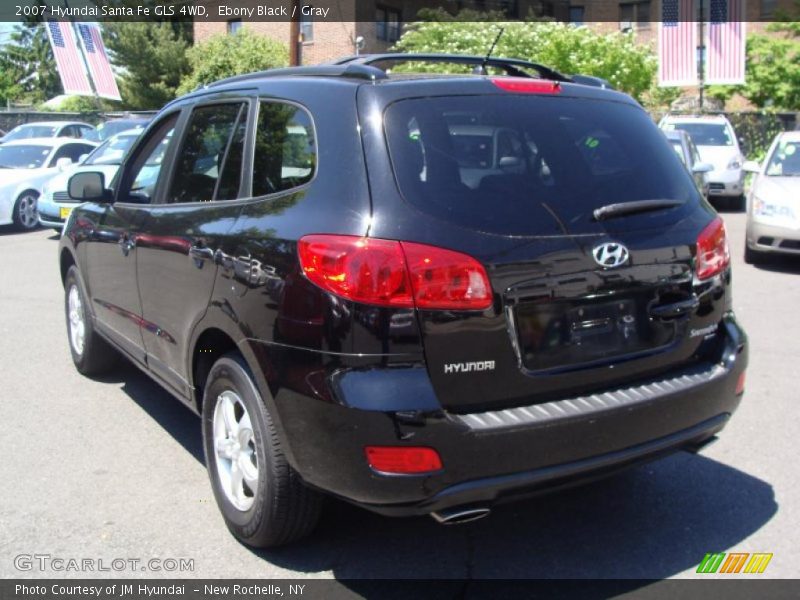 Ebony Black / Gray 2007 Hyundai Santa Fe GLS 4WD