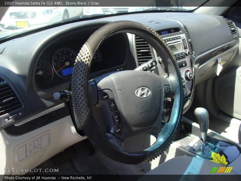 Ebony Black / Gray 2007 Hyundai Santa Fe GLS 4WD