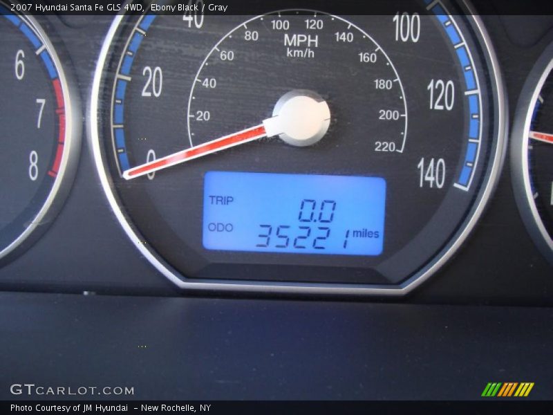 Ebony Black / Gray 2007 Hyundai Santa Fe GLS 4WD