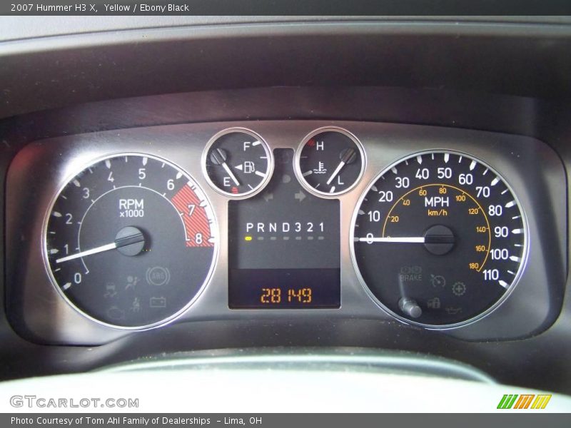 Yellow / Ebony Black 2007 Hummer H3 X