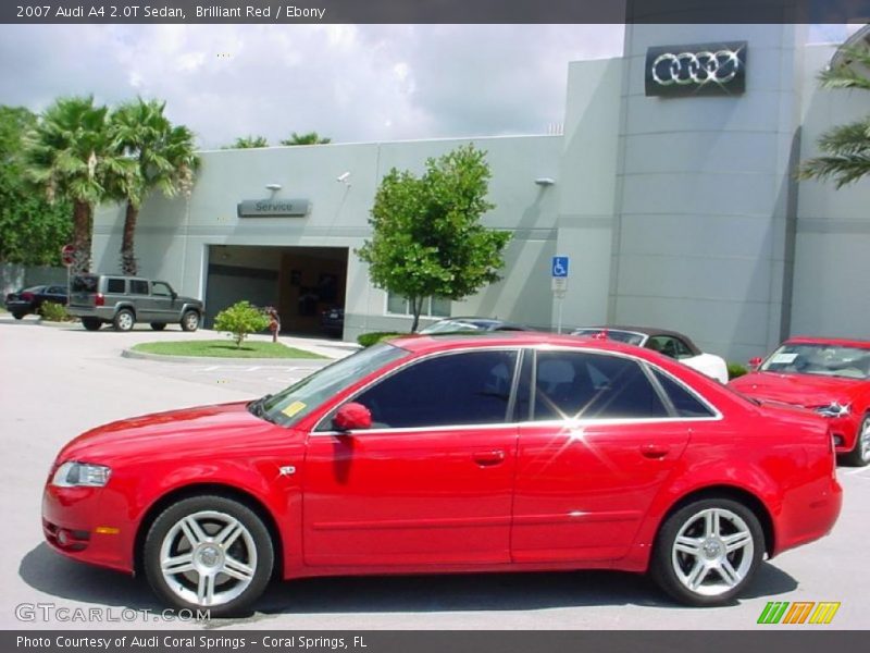Brilliant Red / Ebony 2007 Audi A4 2.0T Sedan