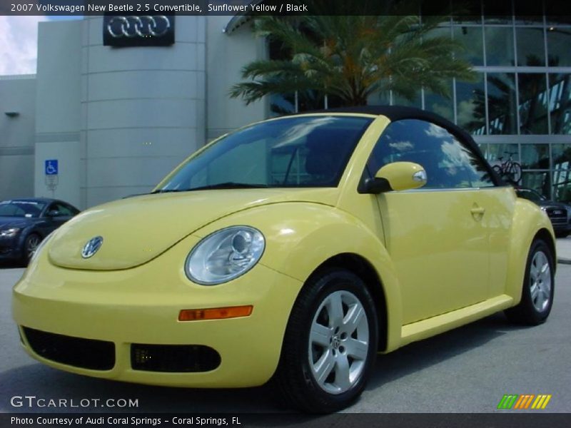 Sunflower Yellow / Black 2007 Volkswagen New Beetle 2.5 Convertible