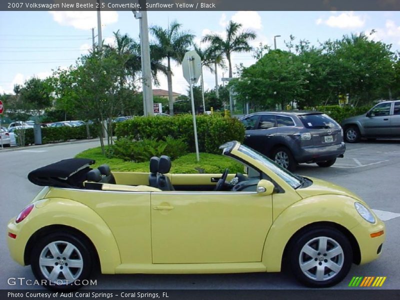 Sunflower Yellow / Black 2007 Volkswagen New Beetle 2.5 Convertible