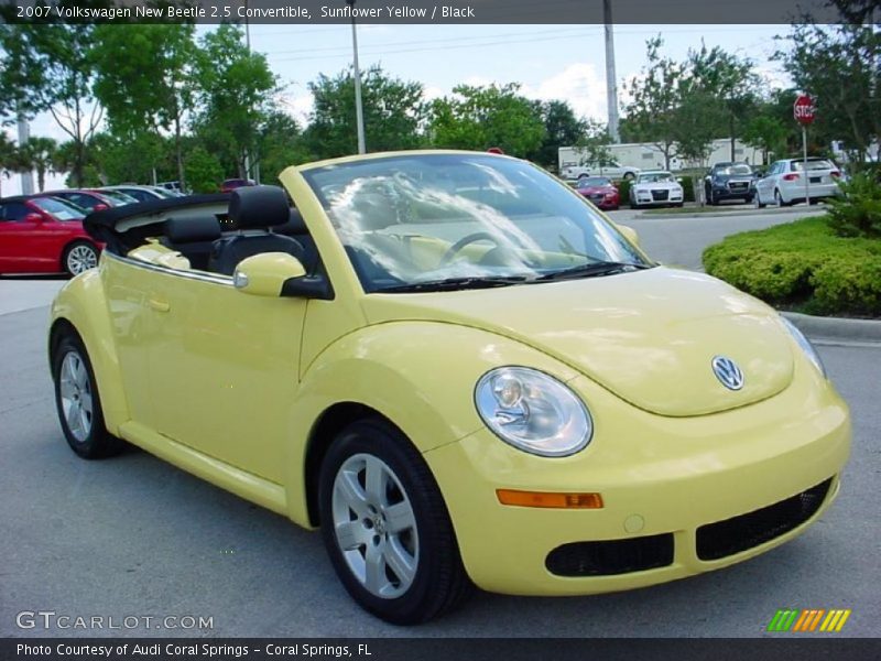 Sunflower Yellow / Black 2007 Volkswagen New Beetle 2.5 Convertible