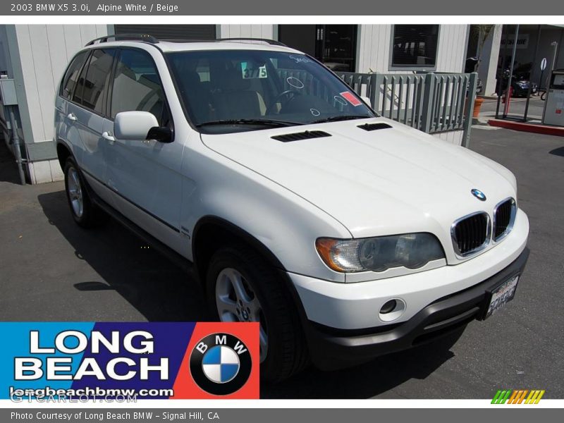 Alpine White / Beige 2003 BMW X5 3.0i