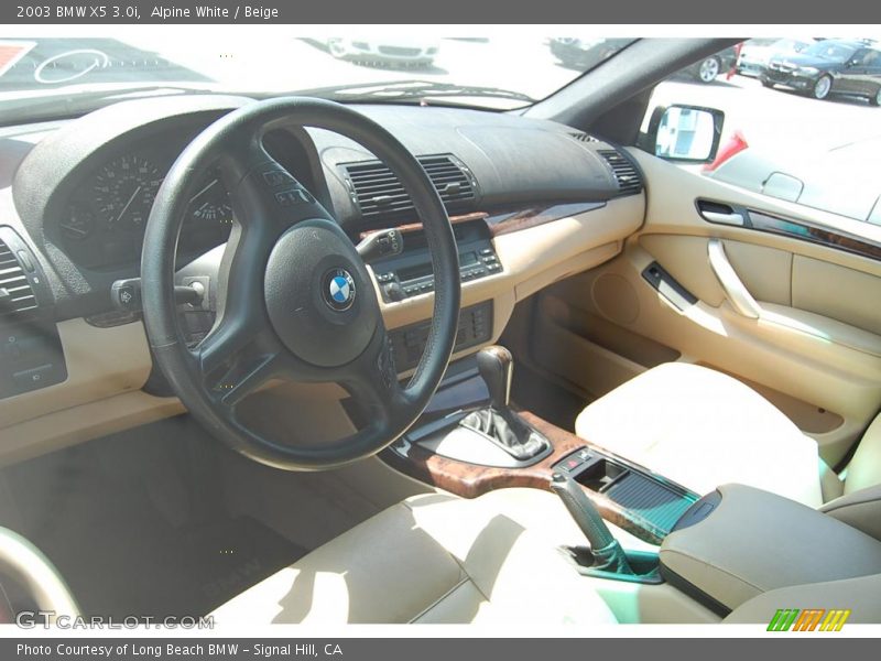 Alpine White / Beige 2003 BMW X5 3.0i