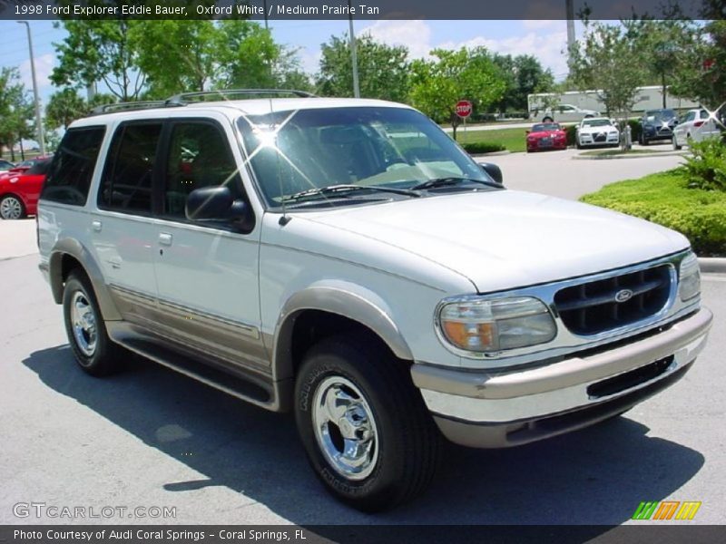 Oxford White / Medium Prairie Tan 1998 Ford Explorer Eddie Bauer