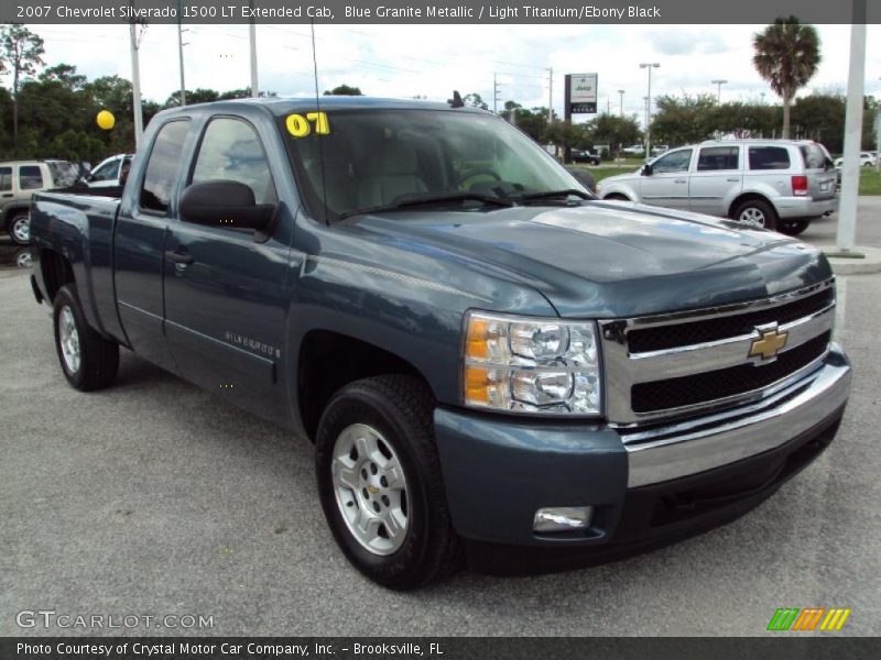 Blue Granite Metallic / Light Titanium/Ebony Black 2007 Chevrolet Silverado 1500 LT Extended Cab