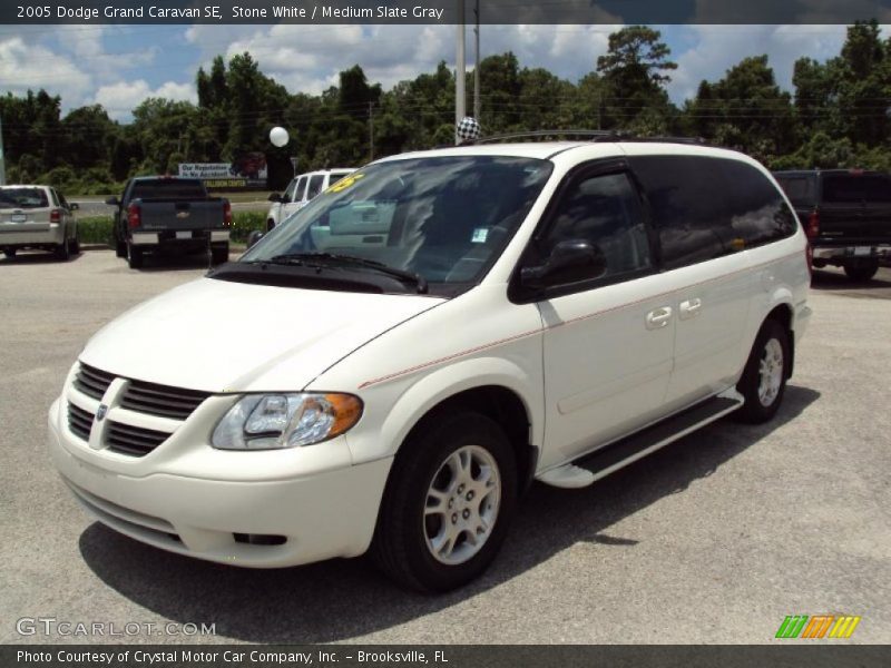 Stone White / Medium Slate Gray 2005 Dodge Grand Caravan SE
