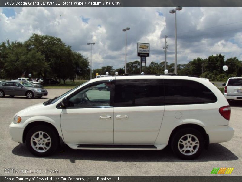 Stone White / Medium Slate Gray 2005 Dodge Grand Caravan SE