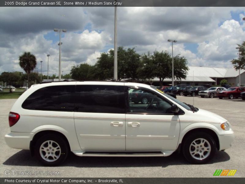 Stone White / Medium Slate Gray 2005 Dodge Grand Caravan SE