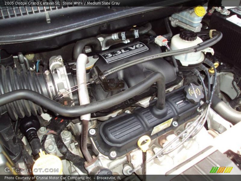 Stone White / Medium Slate Gray 2005 Dodge Grand Caravan SE