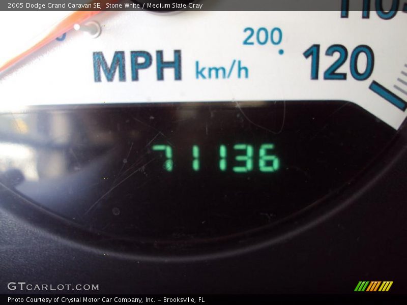 Stone White / Medium Slate Gray 2005 Dodge Grand Caravan SE