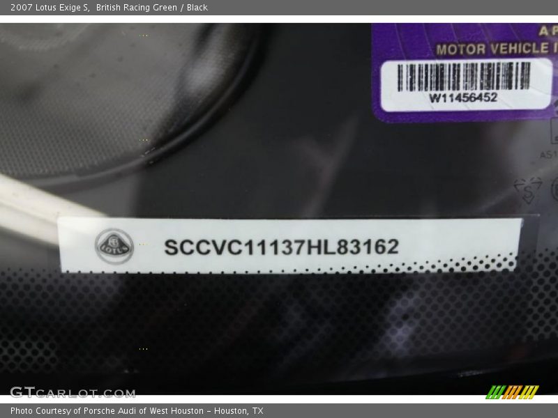 British Racing Green / Black 2007 Lotus Exige S