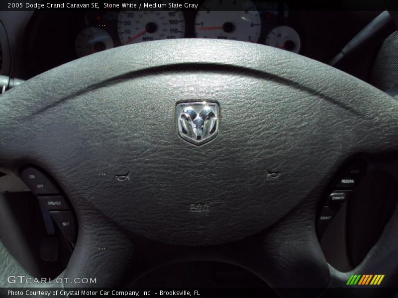 Stone White / Medium Slate Gray 2005 Dodge Grand Caravan SE