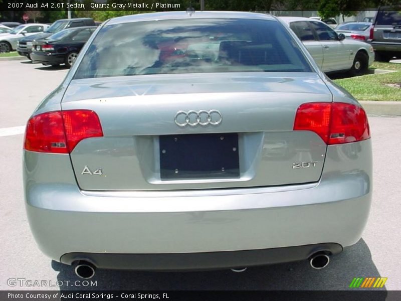 Quartz Gray Metallic / Platinum 2007 Audi A4 2.0T Sedan