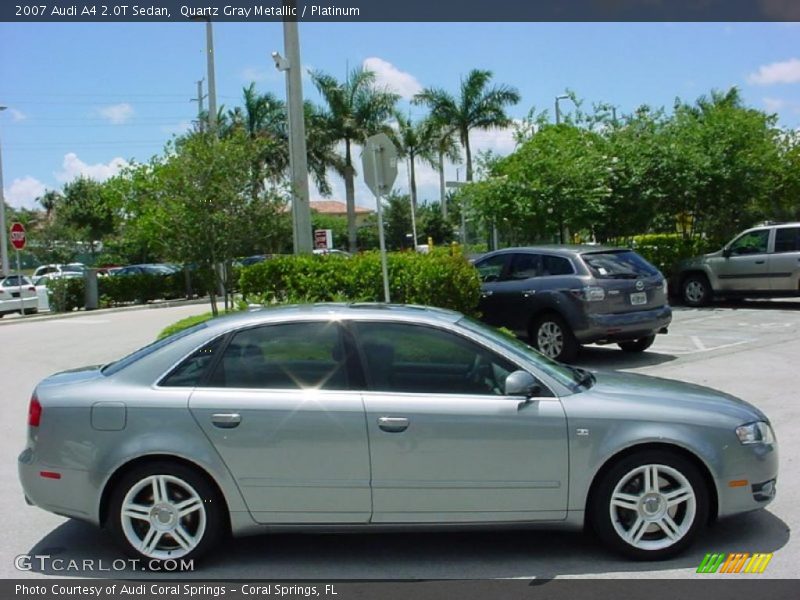 Quartz Gray Metallic / Platinum 2007 Audi A4 2.0T Sedan