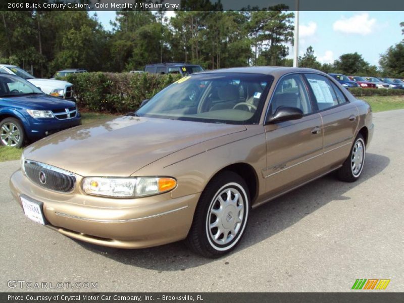 Gold Metallic / Medium Gray 2000 Buick Century Custom