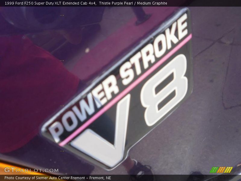 Thistle Purple Pearl / Medium Graphite 1999 Ford F250 Super Duty XLT Extended Cab 4x4