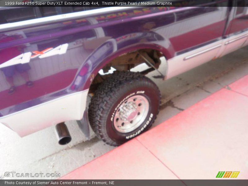 Thistle Purple Pearl / Medium Graphite 1999 Ford F250 Super Duty XLT Extended Cab 4x4