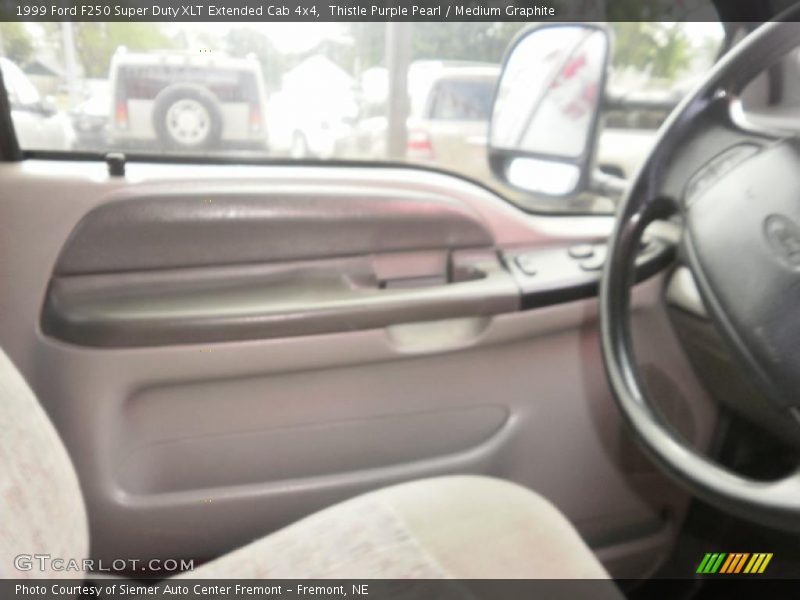 Thistle Purple Pearl / Medium Graphite 1999 Ford F250 Super Duty XLT Extended Cab 4x4