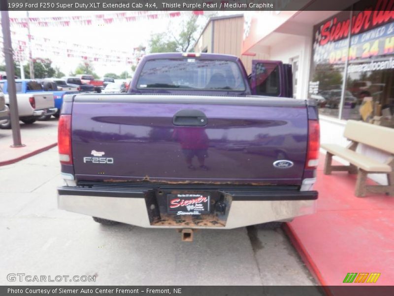 Thistle Purple Pearl / Medium Graphite 1999 Ford F250 Super Duty XLT Extended Cab 4x4