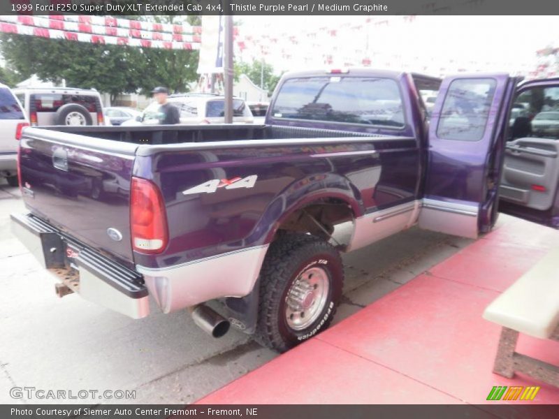 Thistle Purple Pearl / Medium Graphite 1999 Ford F250 Super Duty XLT Extended Cab 4x4