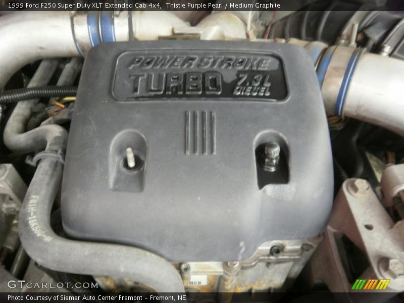 Thistle Purple Pearl / Medium Graphite 1999 Ford F250 Super Duty XLT Extended Cab 4x4