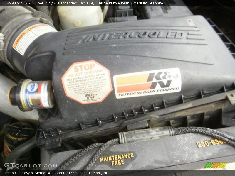 Thistle Purple Pearl / Medium Graphite 1999 Ford F250 Super Duty XLT Extended Cab 4x4