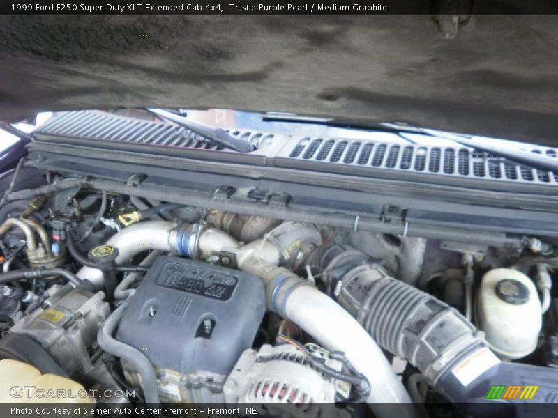 Thistle Purple Pearl / Medium Graphite 1999 Ford F250 Super Duty XLT Extended Cab 4x4