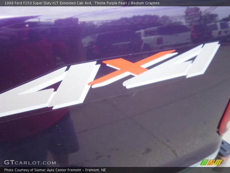 Thistle Purple Pearl / Medium Graphite 1999 Ford F250 Super Duty XLT Extended Cab 4x4