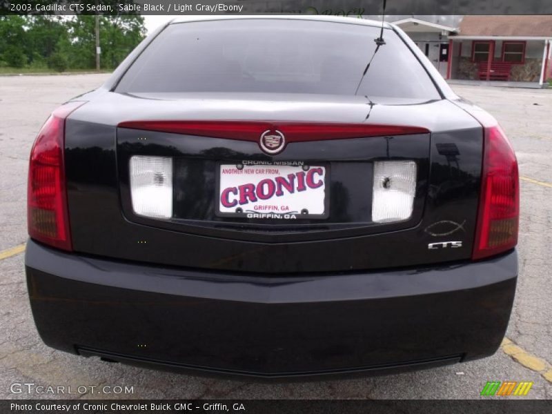 Sable Black / Light Gray/Ebony 2003 Cadillac CTS Sedan