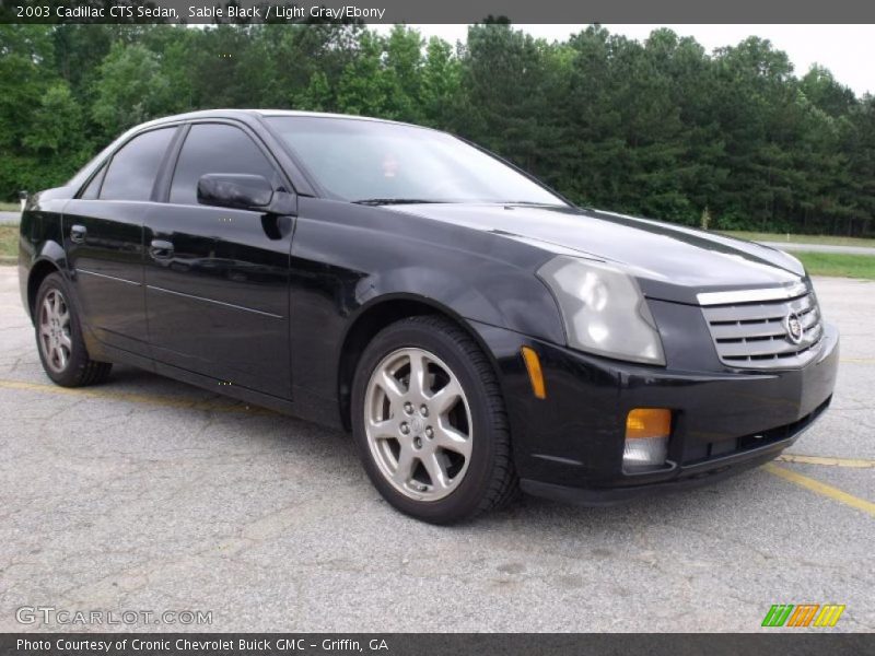 Sable Black / Light Gray/Ebony 2003 Cadillac CTS Sedan