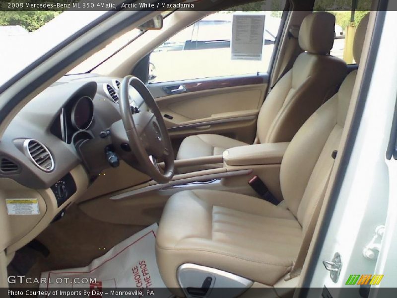 Arctic White / Macadamia 2008 Mercedes-Benz ML 350 4Matic