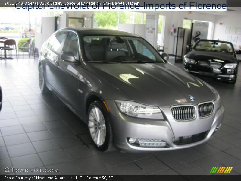 Space Gray Metallic / Gray Dakota Leather 2011 BMW 3 Series 335d Sedan