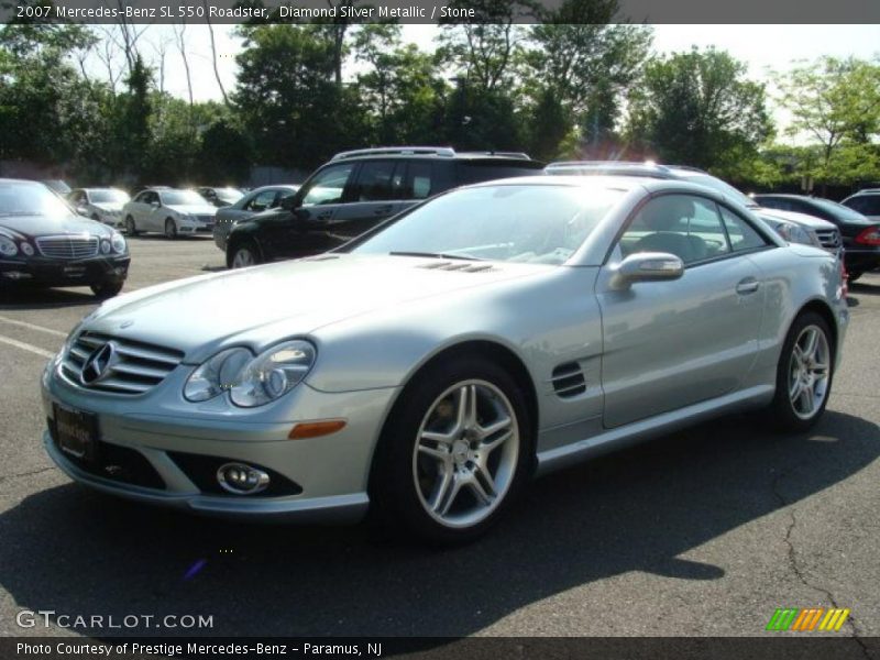 Diamond Silver Metallic / Stone 2007 Mercedes-Benz SL 550 Roadster