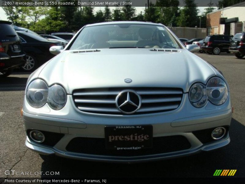 Diamond Silver Metallic / Stone 2007 Mercedes-Benz SL 550 Roadster